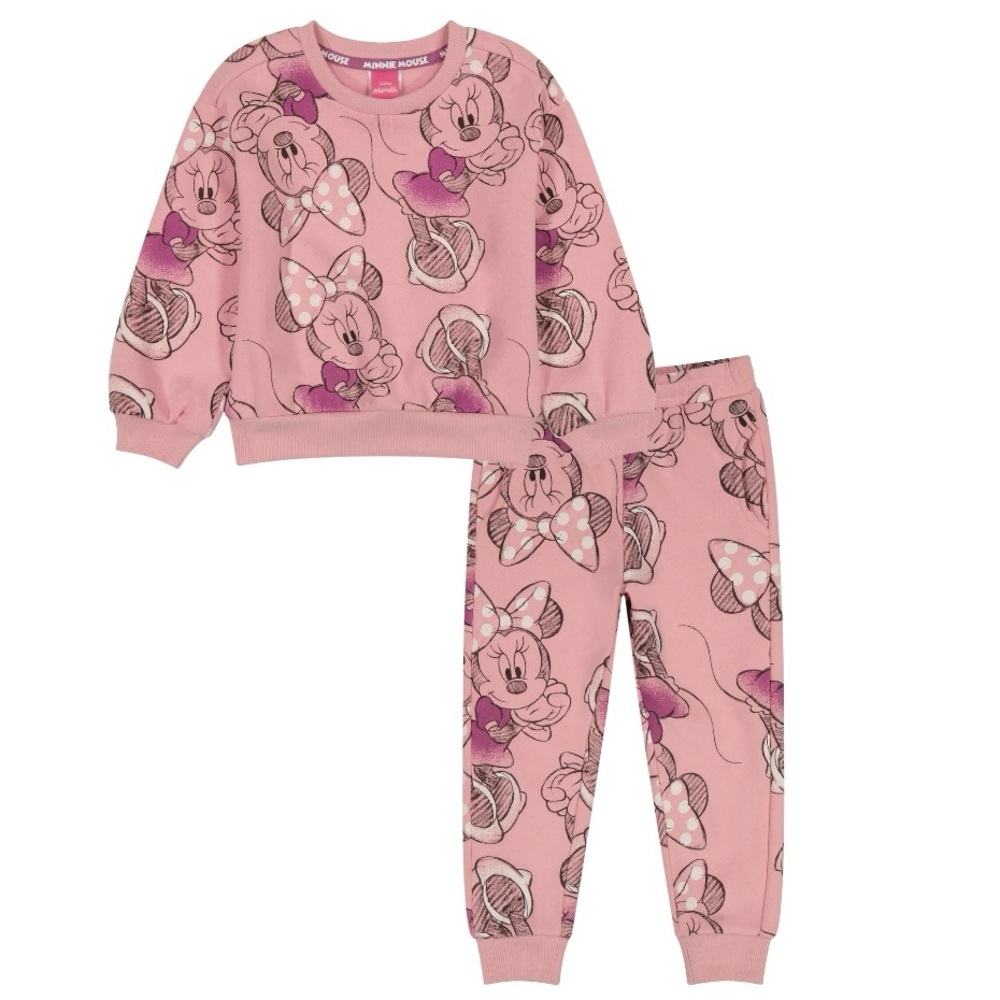Disney Minnie Mouse Sweatshirt Jogger Set Pink Size 2T